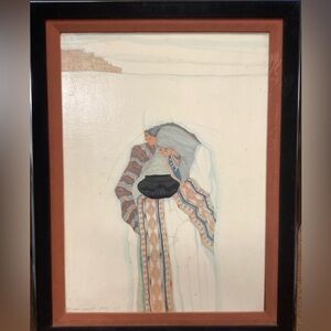 Amado Maurilio Peña framed art AFTER THE FAIR Signed #25